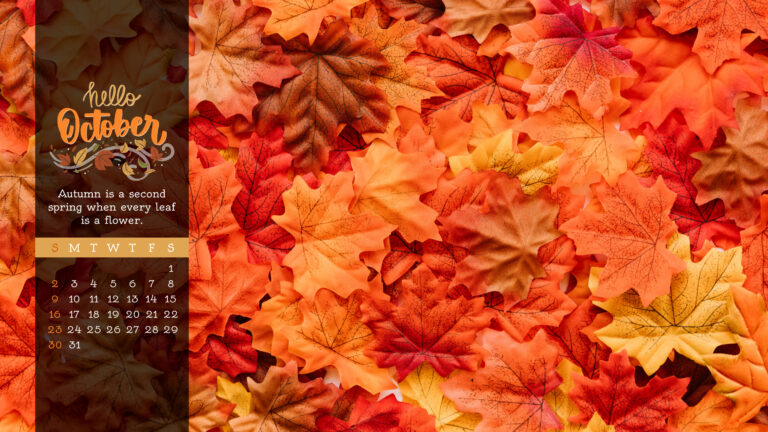 Free October Calendar Leaves – MasterBundles