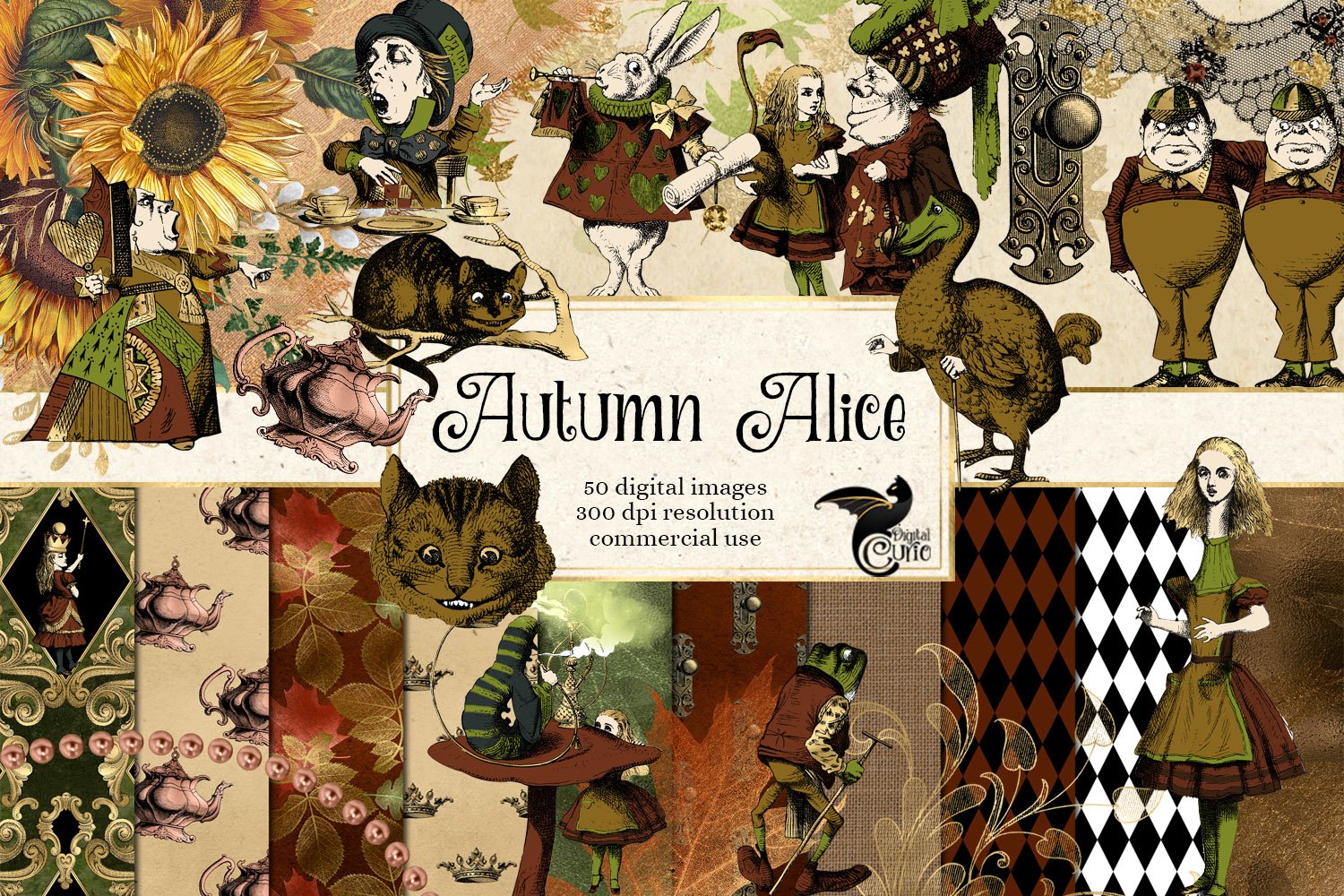 The title page of the Alice-themed package.