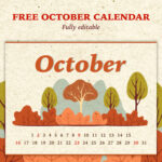 Free Printable October Calendar – MasterBundles