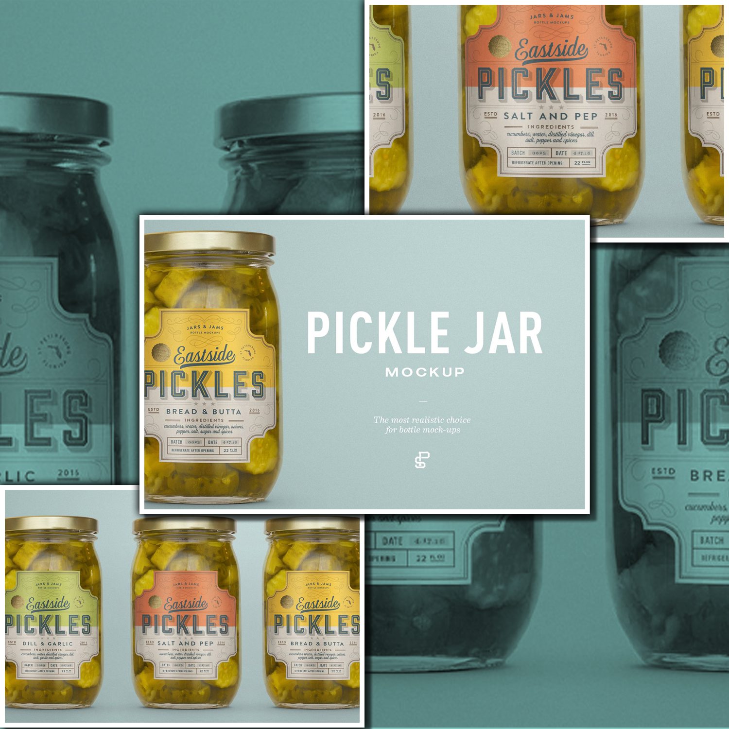 Preview pickle jar mockup.