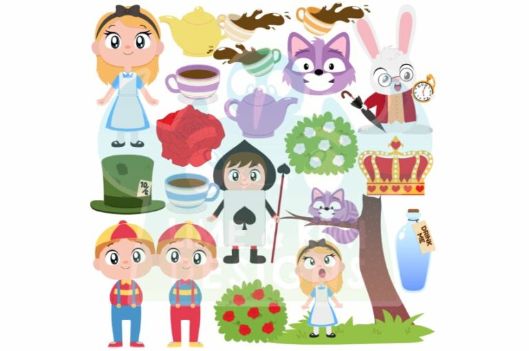 Alice In Wonderland Clipart - Lime And Kiwi Designs – MasterBundles