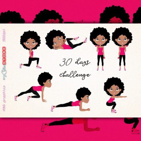 Core afro girl fitness workout.