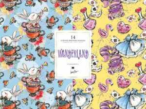 Alice In Wonderland Patterns – MasterBundles