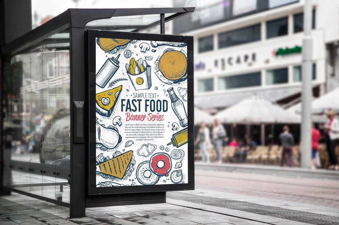 Fast food billboard.
