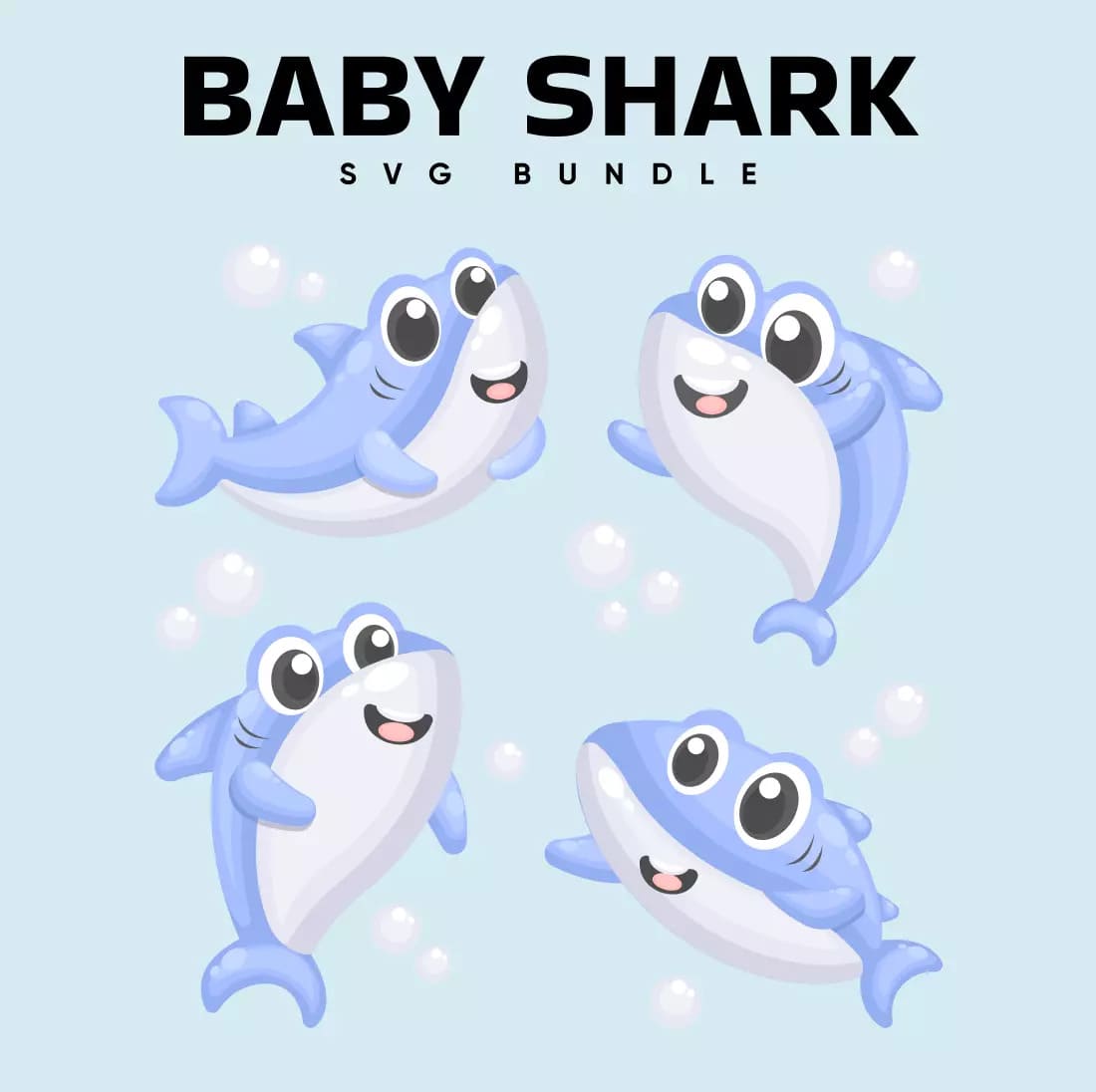 Baby Shark SVG Bundle Preview image.
