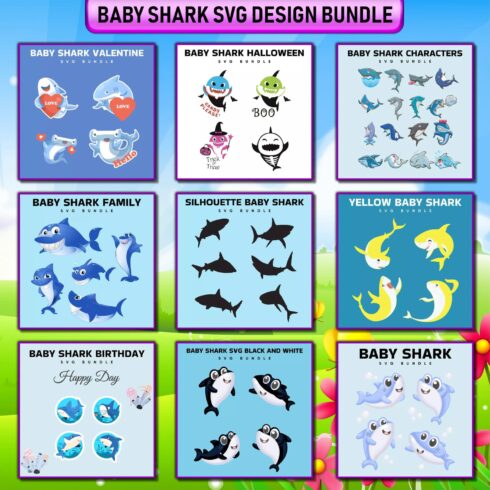 Baby Shark SVG Design Bundle cover image.