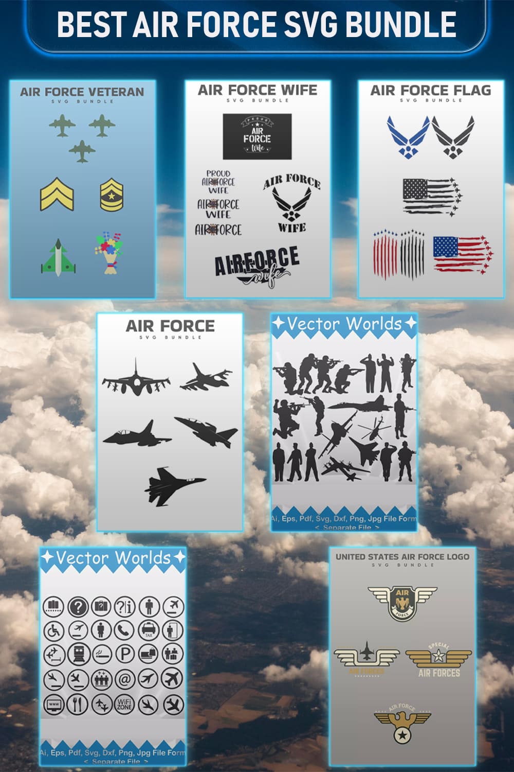 Best Air Force SVG Bundle Pinterest.