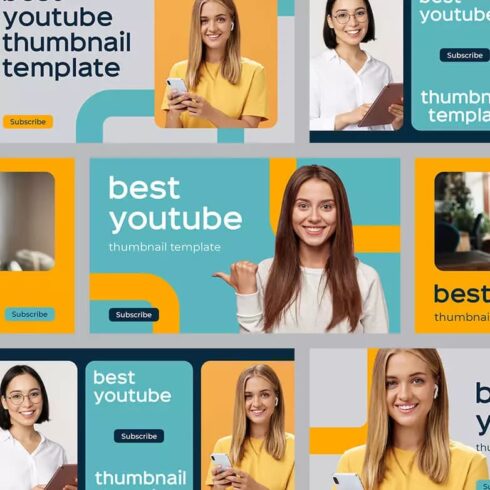 50 Youtube Thumbnail Templates Bundle – MasterBundles