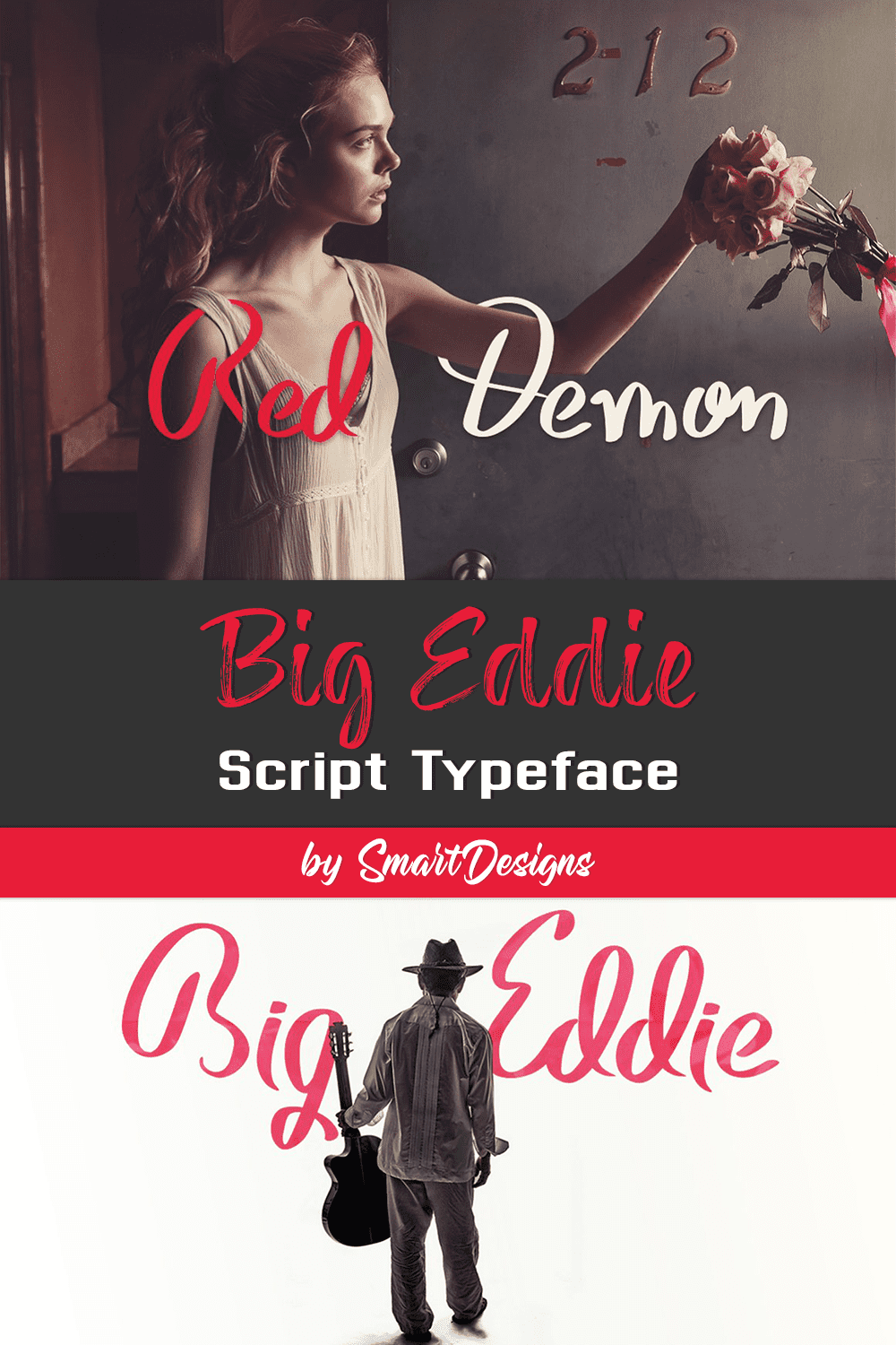Big eddie script typeface of pinterest.