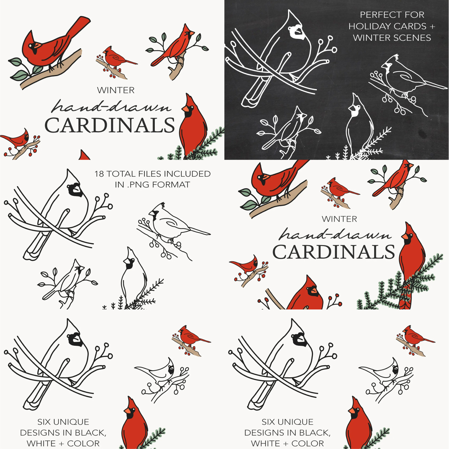 Prints of cardinals clip art winter birds.
