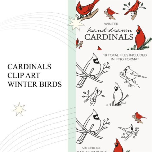 Preview cardinals clip art winter birds.