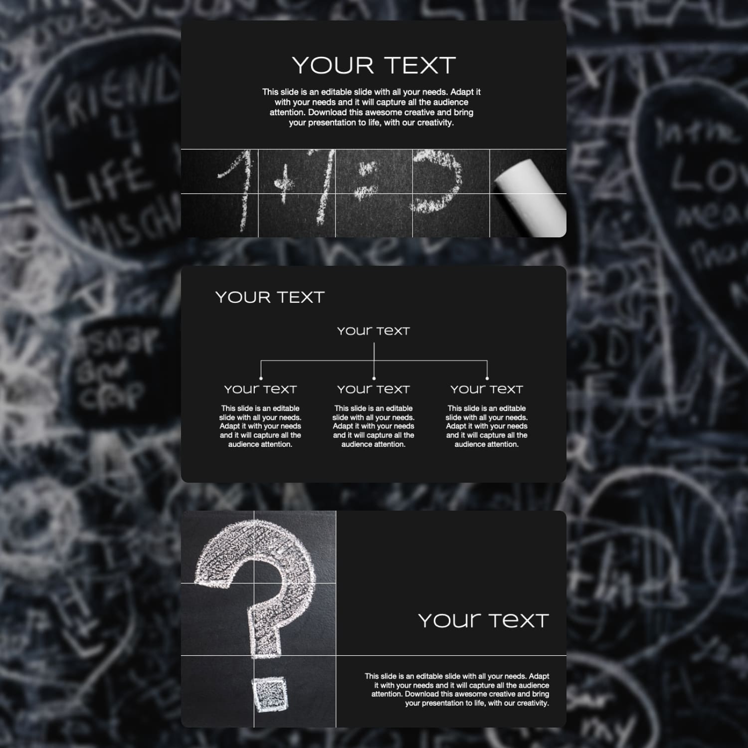 Chalkboard Powerpoint Template Cover.