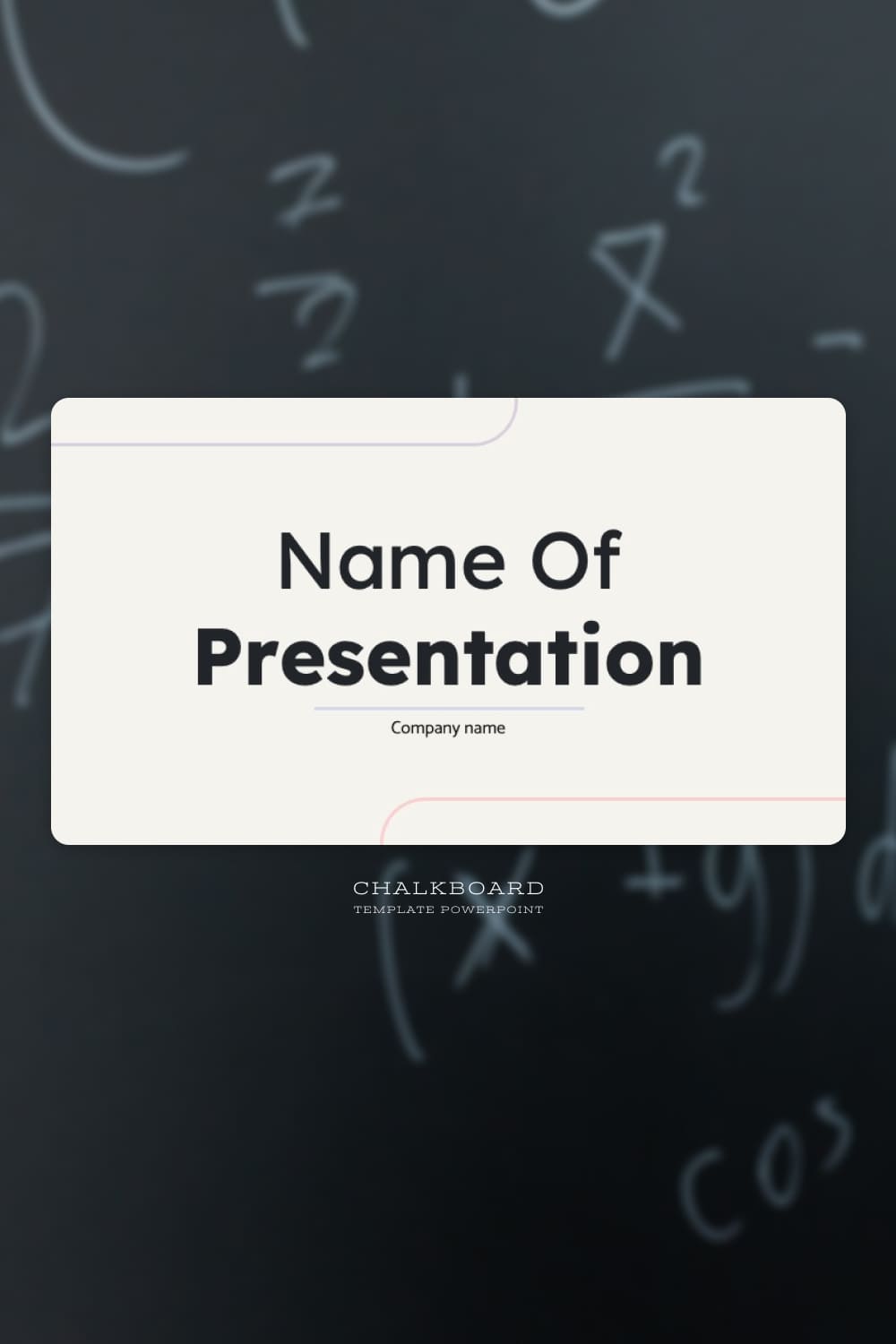 Chalkboard Template Powerpoint Pinterest.