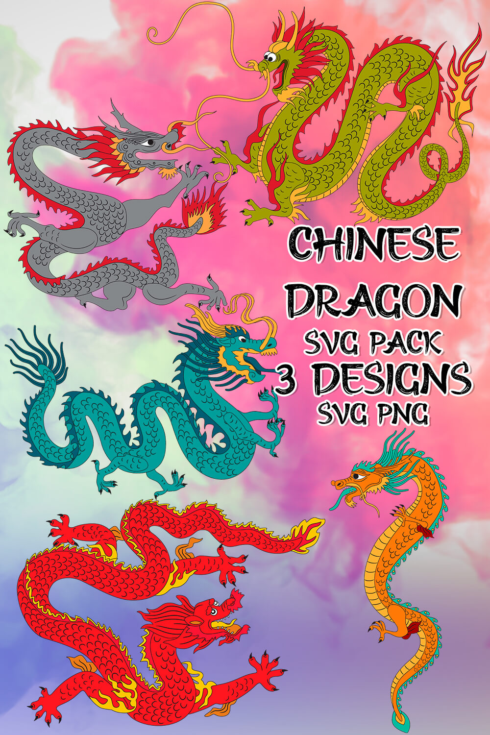 Chinese Dragon SVG.