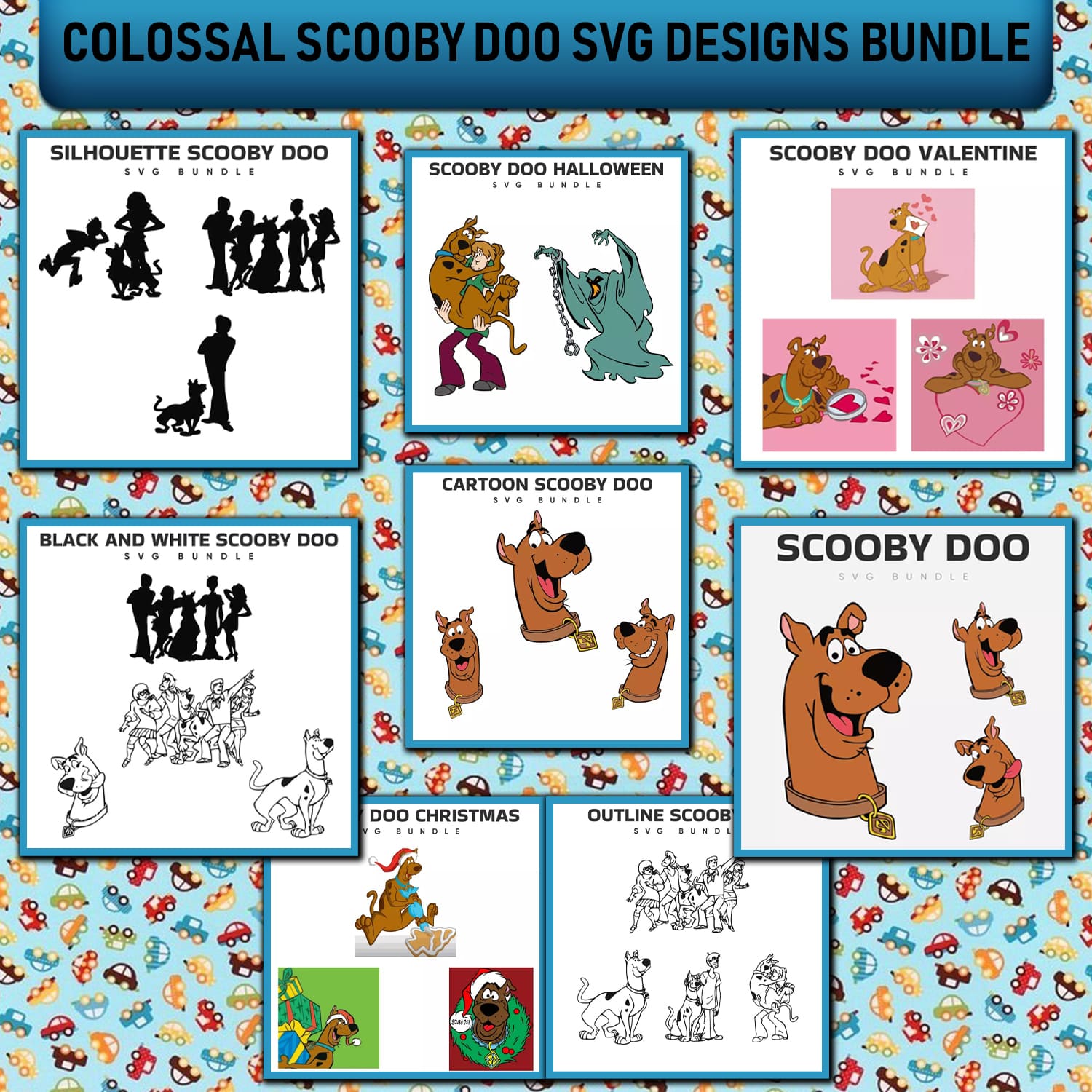 Colossal Scooby Doo SVG Designs Bundle cover image.