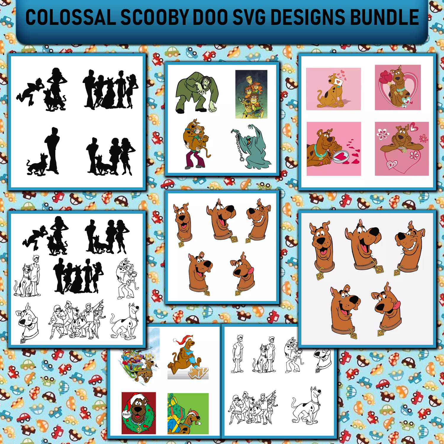 Colossal Scooby Doo SVG Designs Bundle cover.