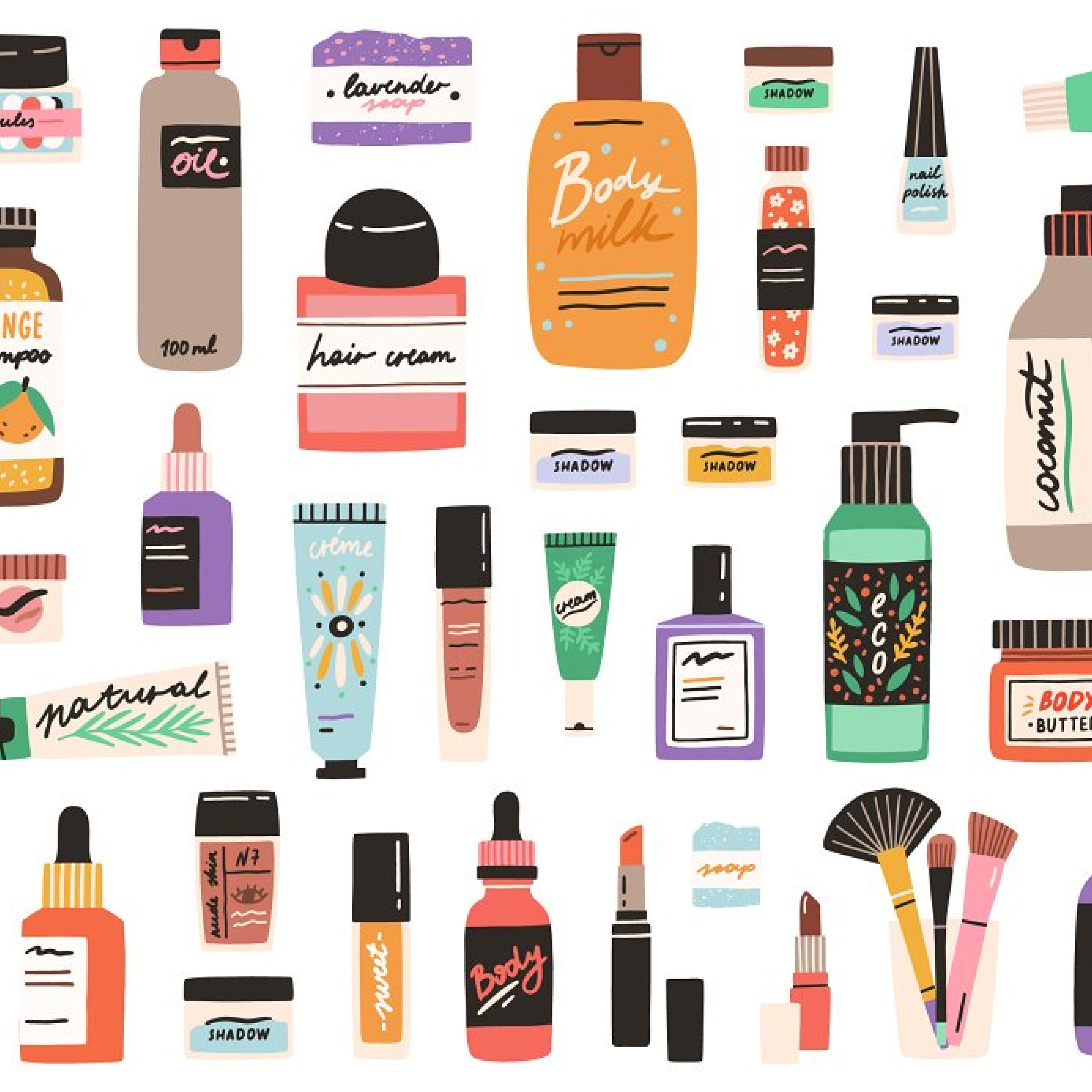 Preview cosmetic products set.