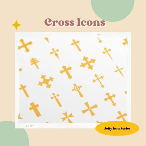 Prints of cross icons.