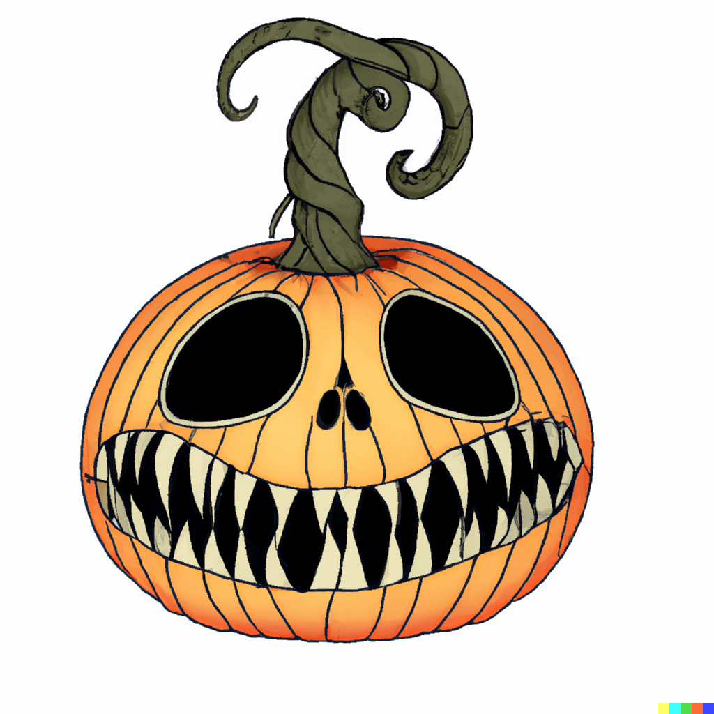 nightmare before christmas pumpkin detailed illustration