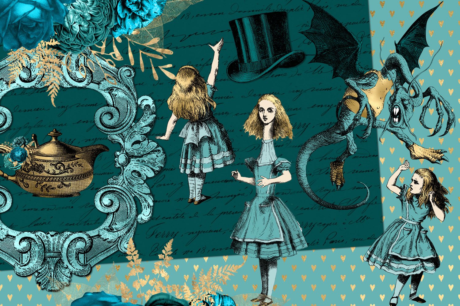 An image with Alice in green.