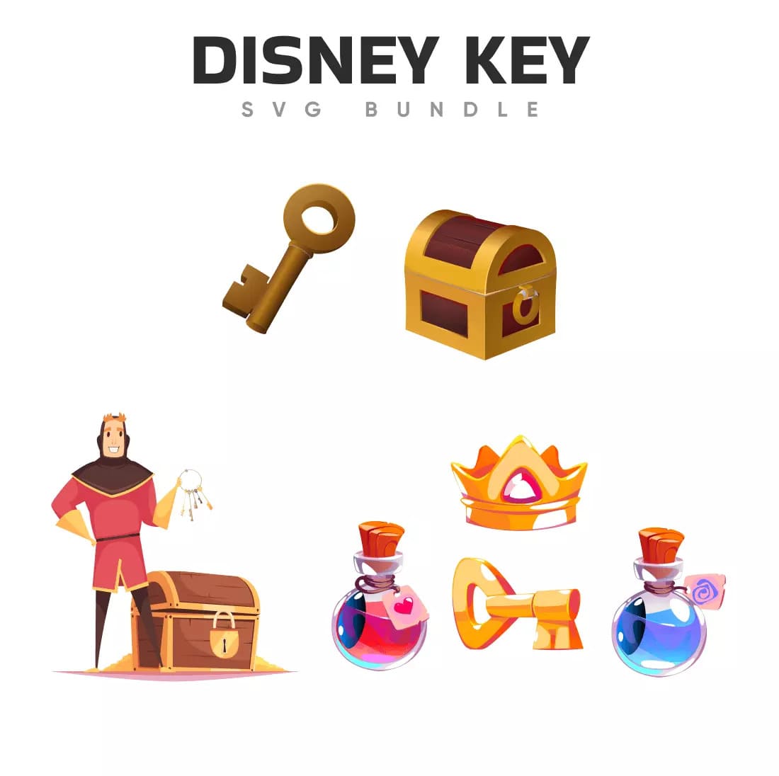 Disney Key SVG Bundle Preview.