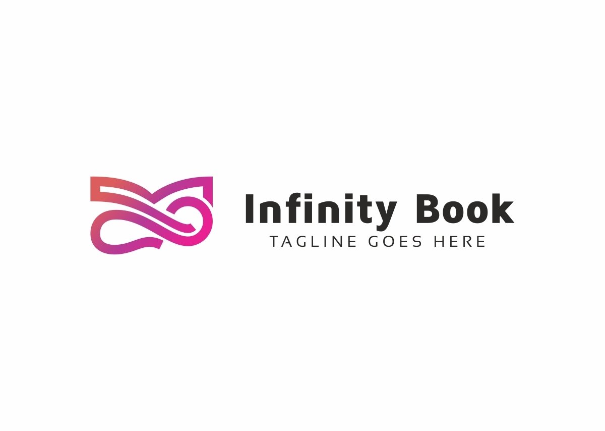 Logo with a purple book on a white background.