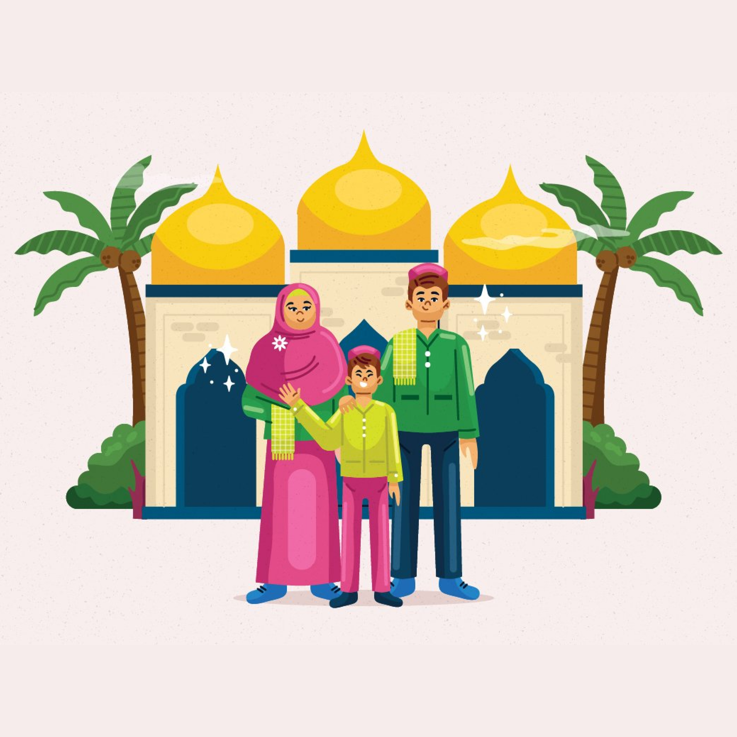 Preview family gathering illustration.