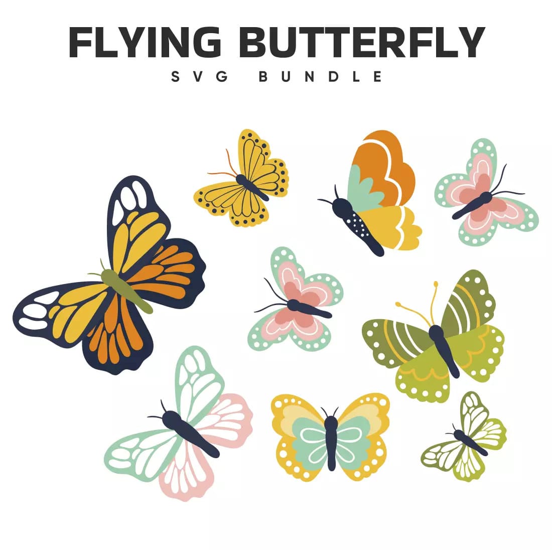 The flying butterfly svg bundle.