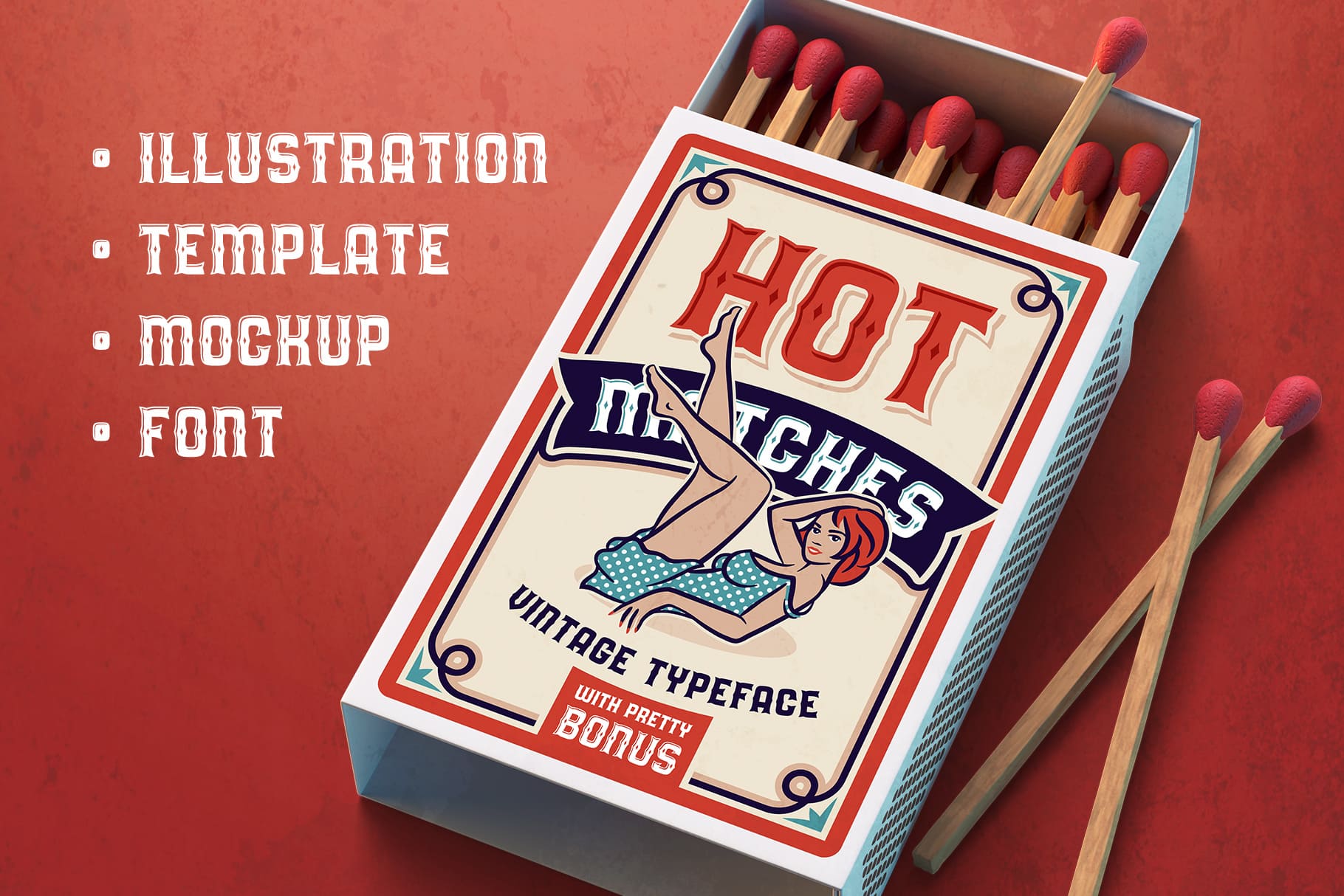 Font Mockup and Template Hot Matches Preview.