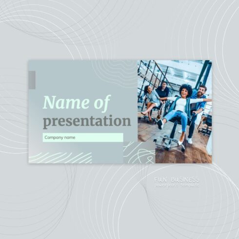 Fun Business Powerpoint Template cover image.