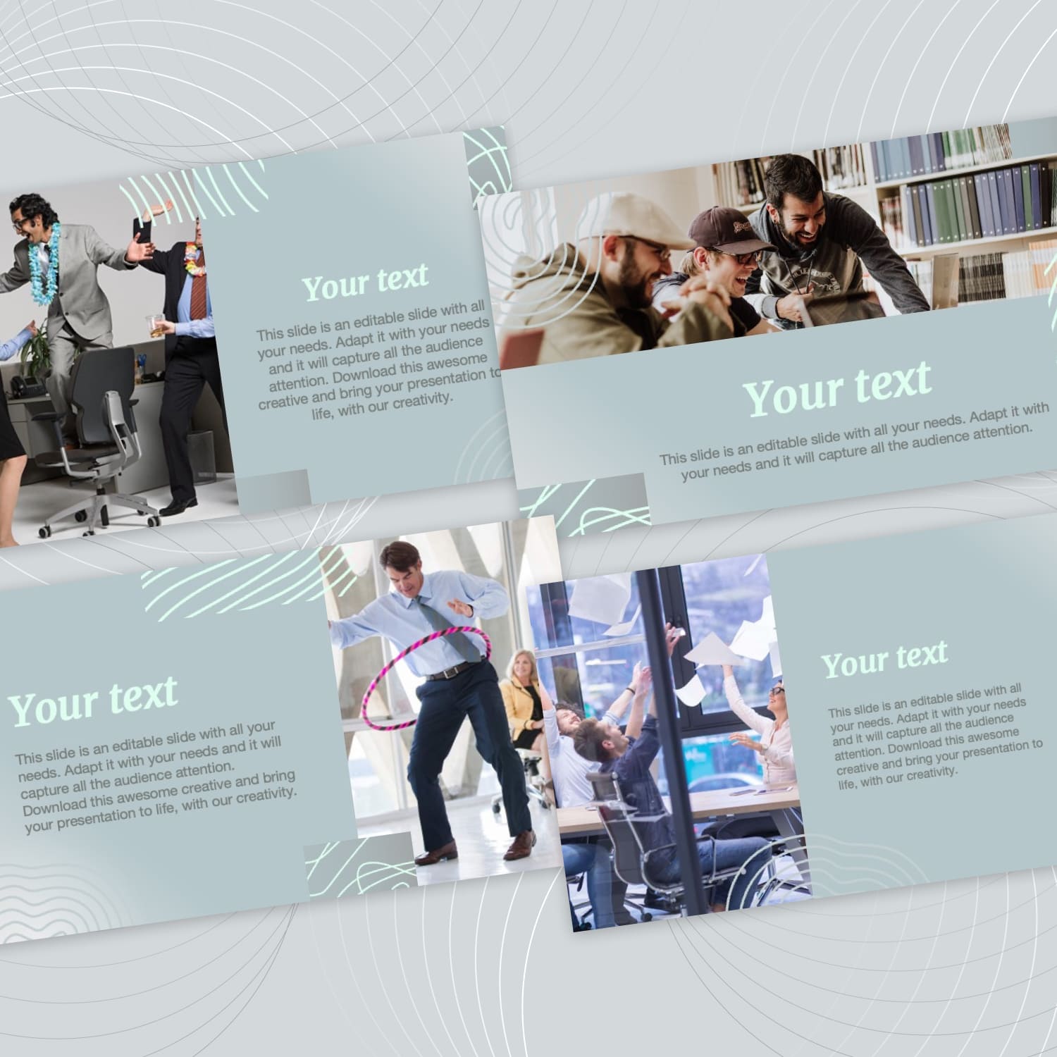 Fun Business Powerpoint Template cover image.