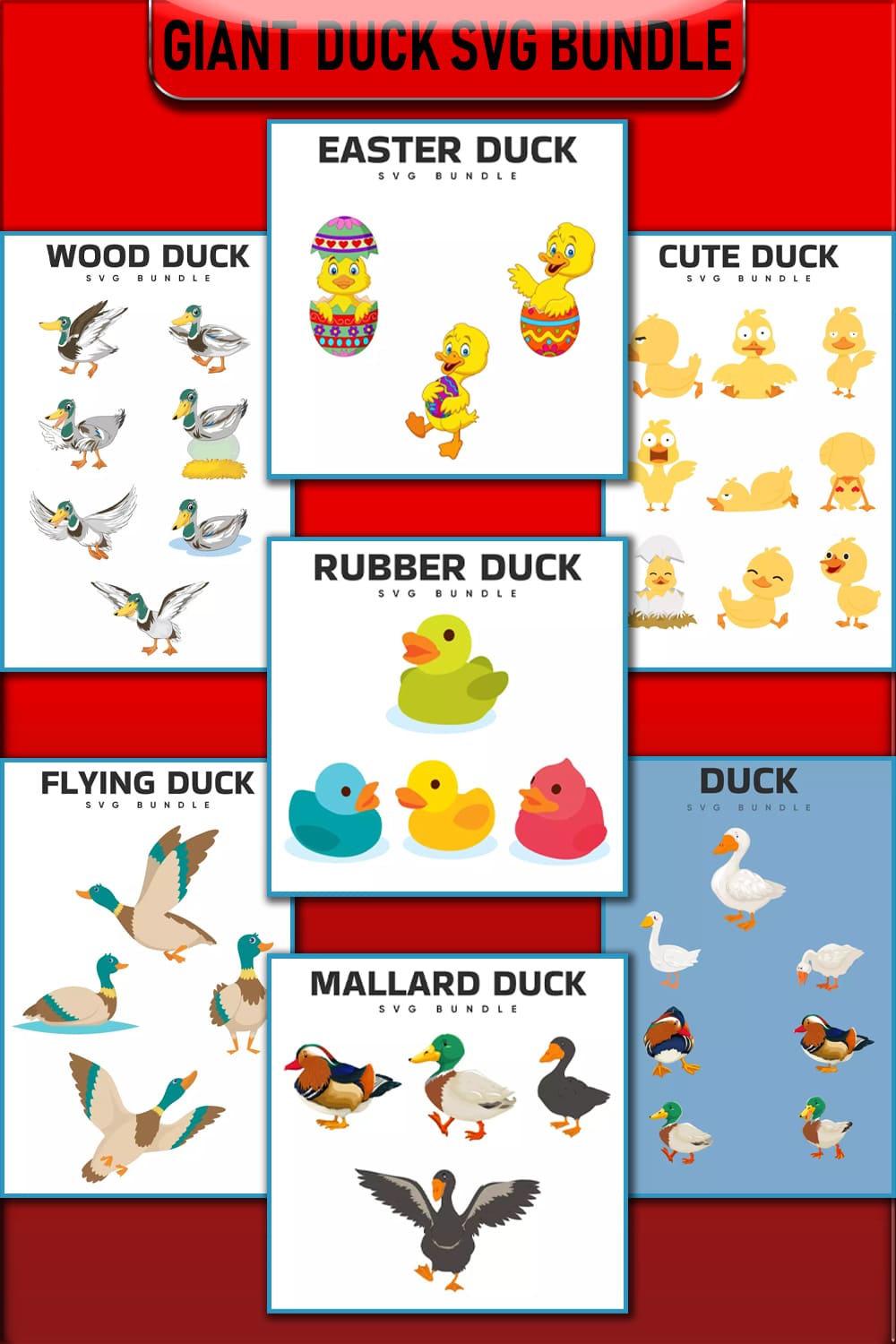 Bunch of different types of ducks and ducks.