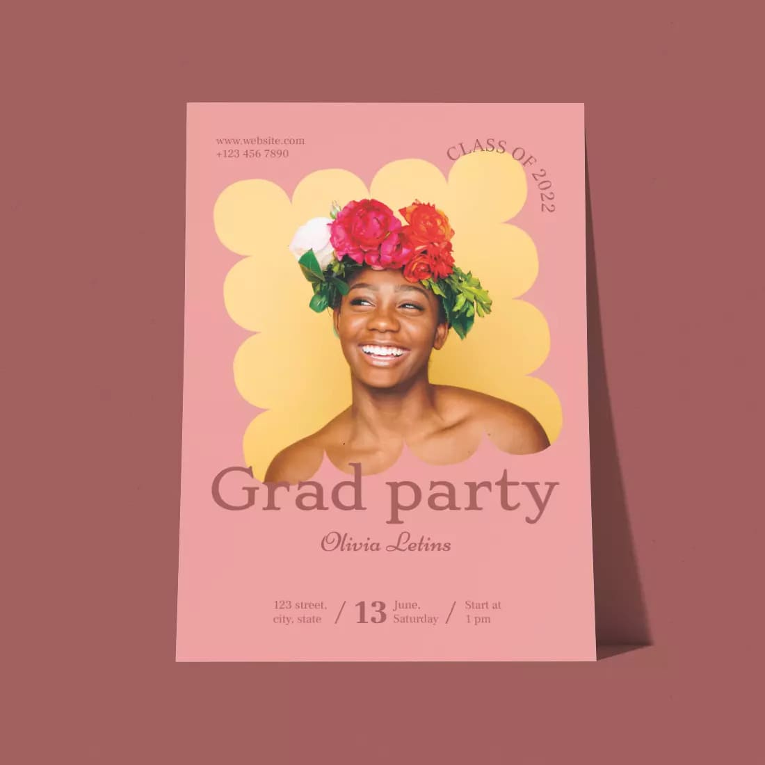 Graduation Party Invitation Pink Preview.