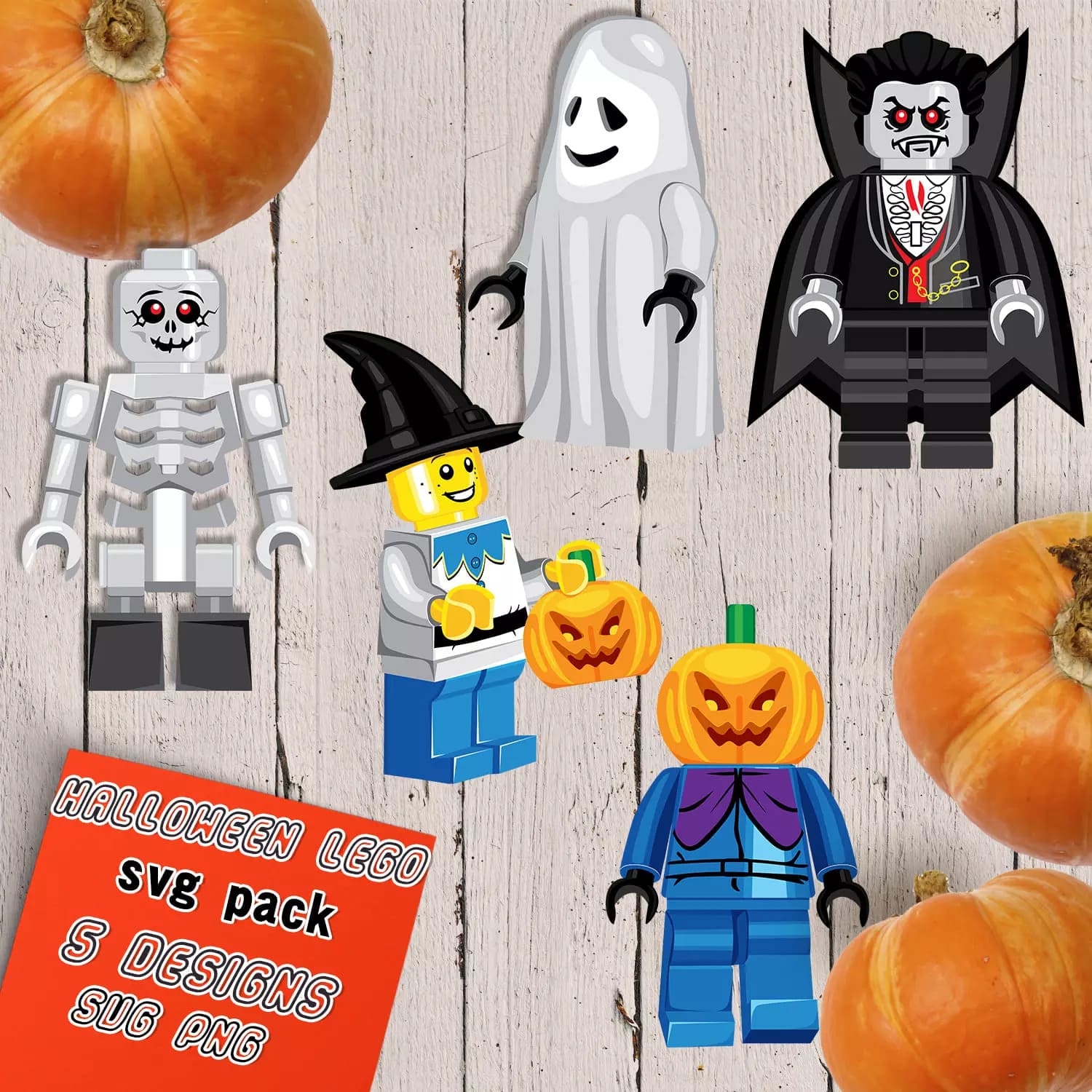Halloween Lego SVG Preview.