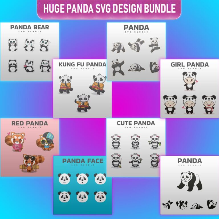 Cute Panda SVG Files – MasterBundles