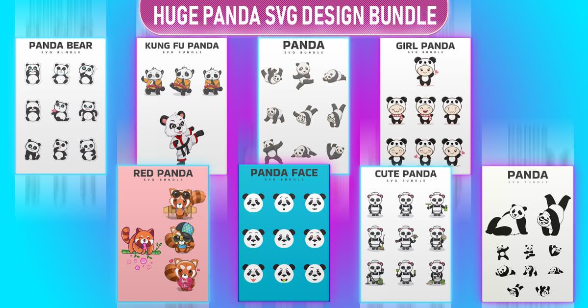Huge Panda SVG Design Bundle – MasterBundles