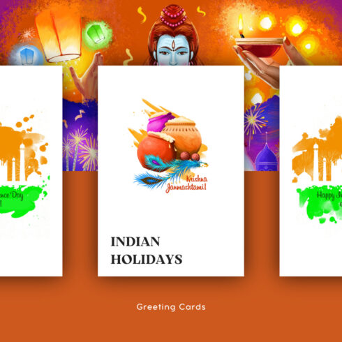 Prints of indian holidays.