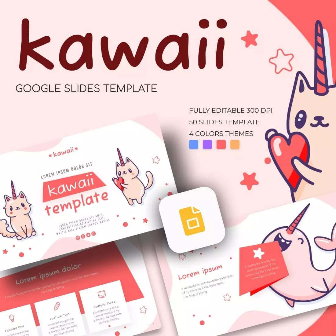 Kawaii Google Slides Template Preview 3 1.
