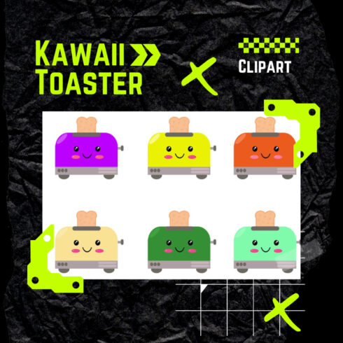 Prints of kawaii toaster.
