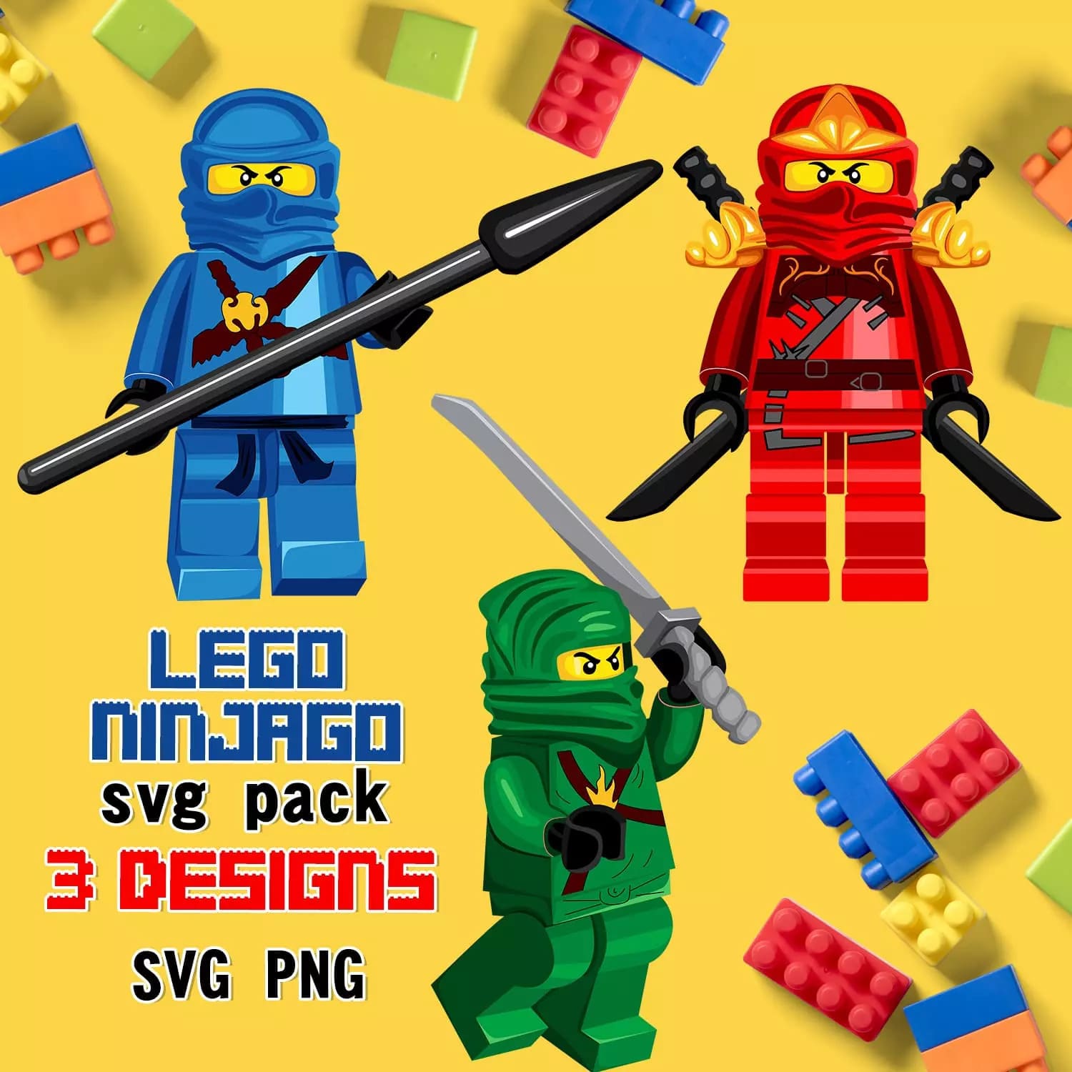 Lego Ninjago SVG Preview.