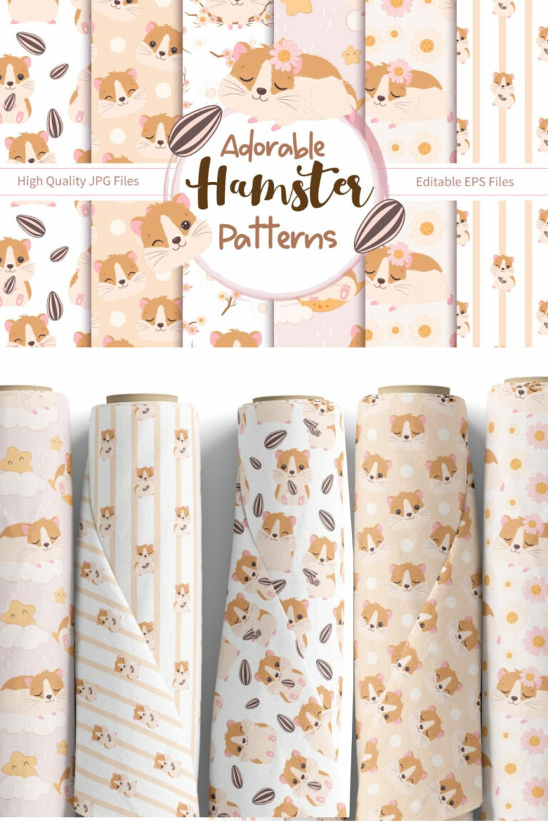 Little Hamster Seamless Patterns – MasterBundles