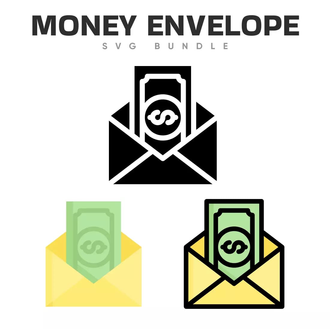 Money Envelope SVG Bundle Preview.