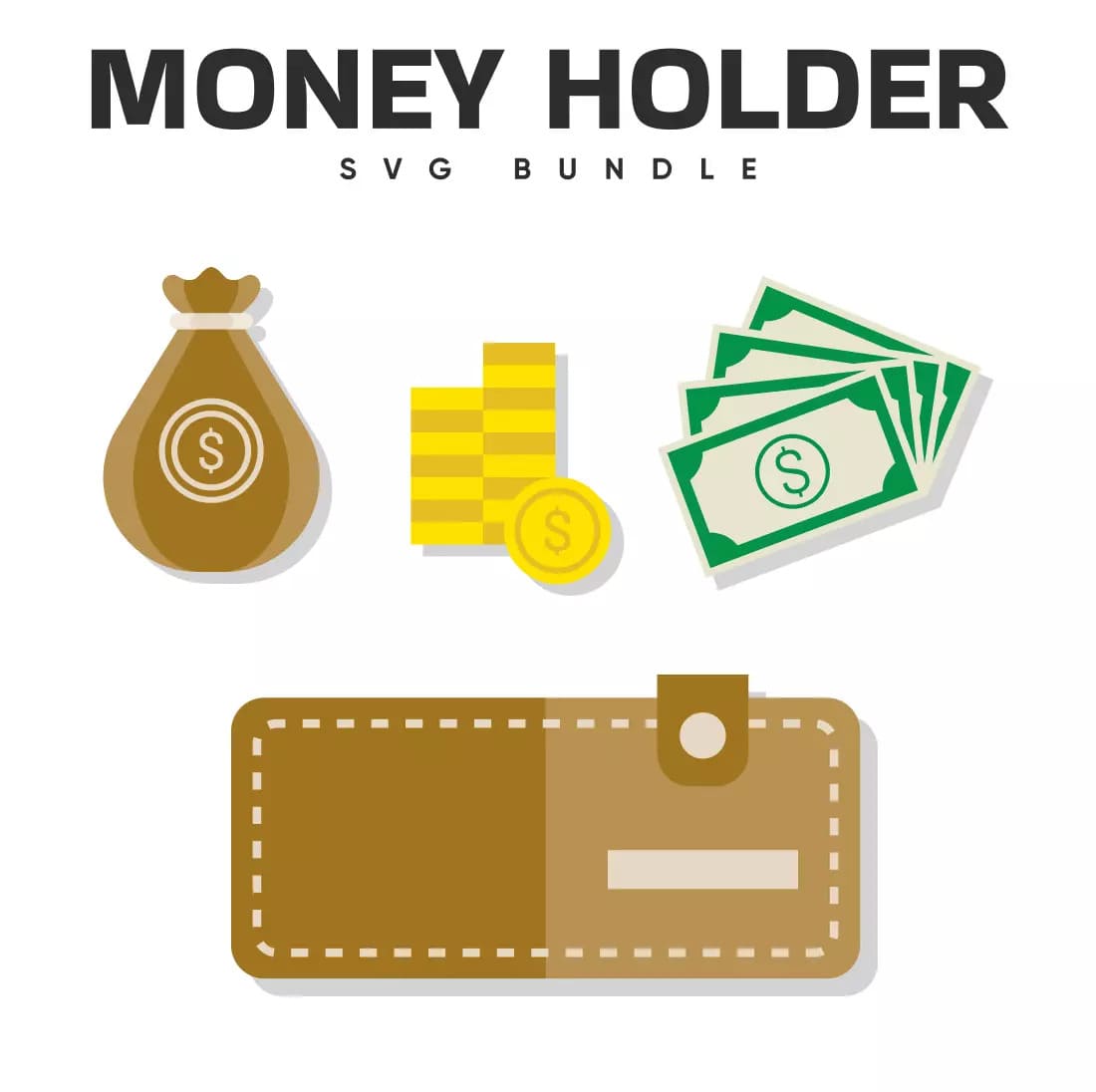 Money Holder SVG Bundle Preview.