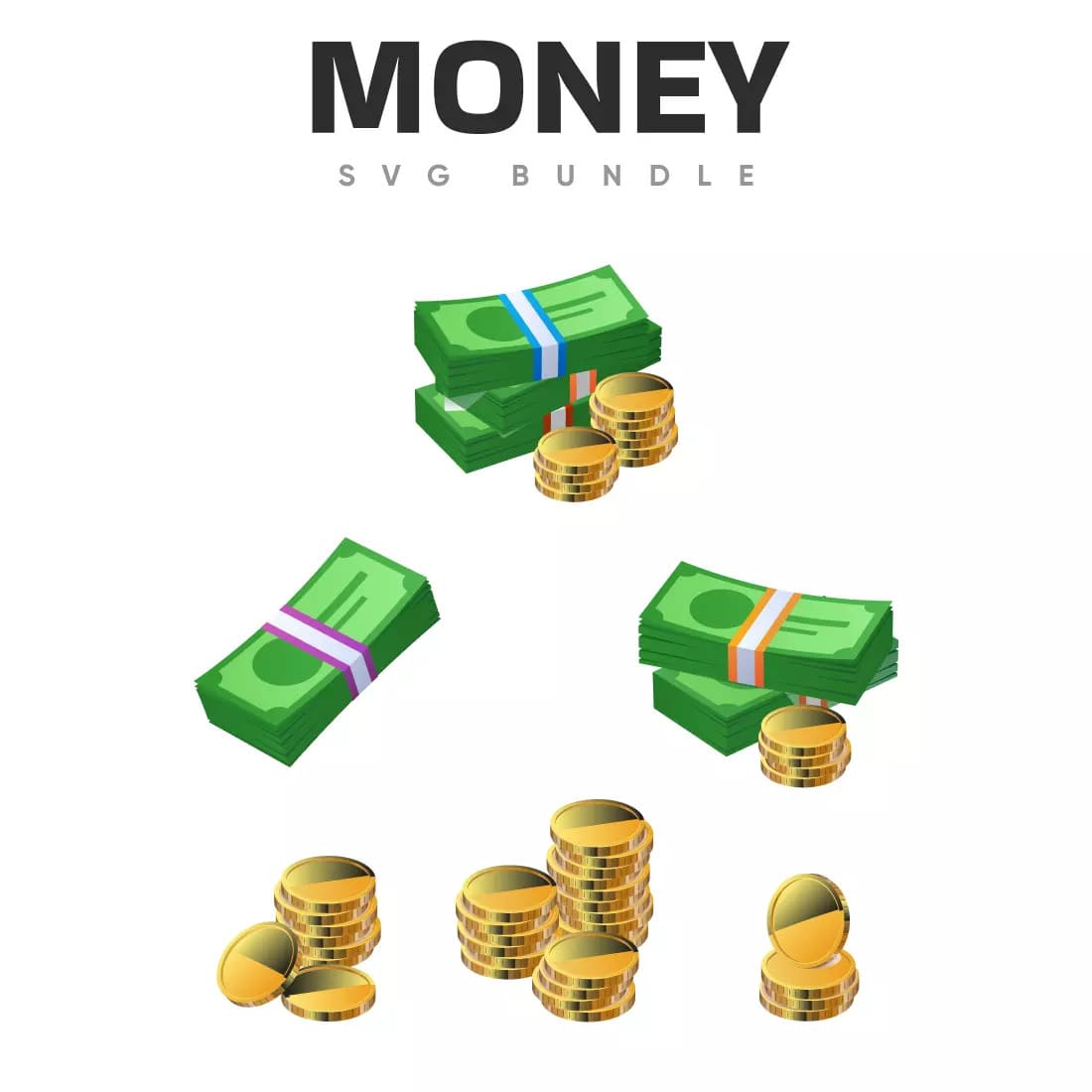 Money SVG Bundle Preview.