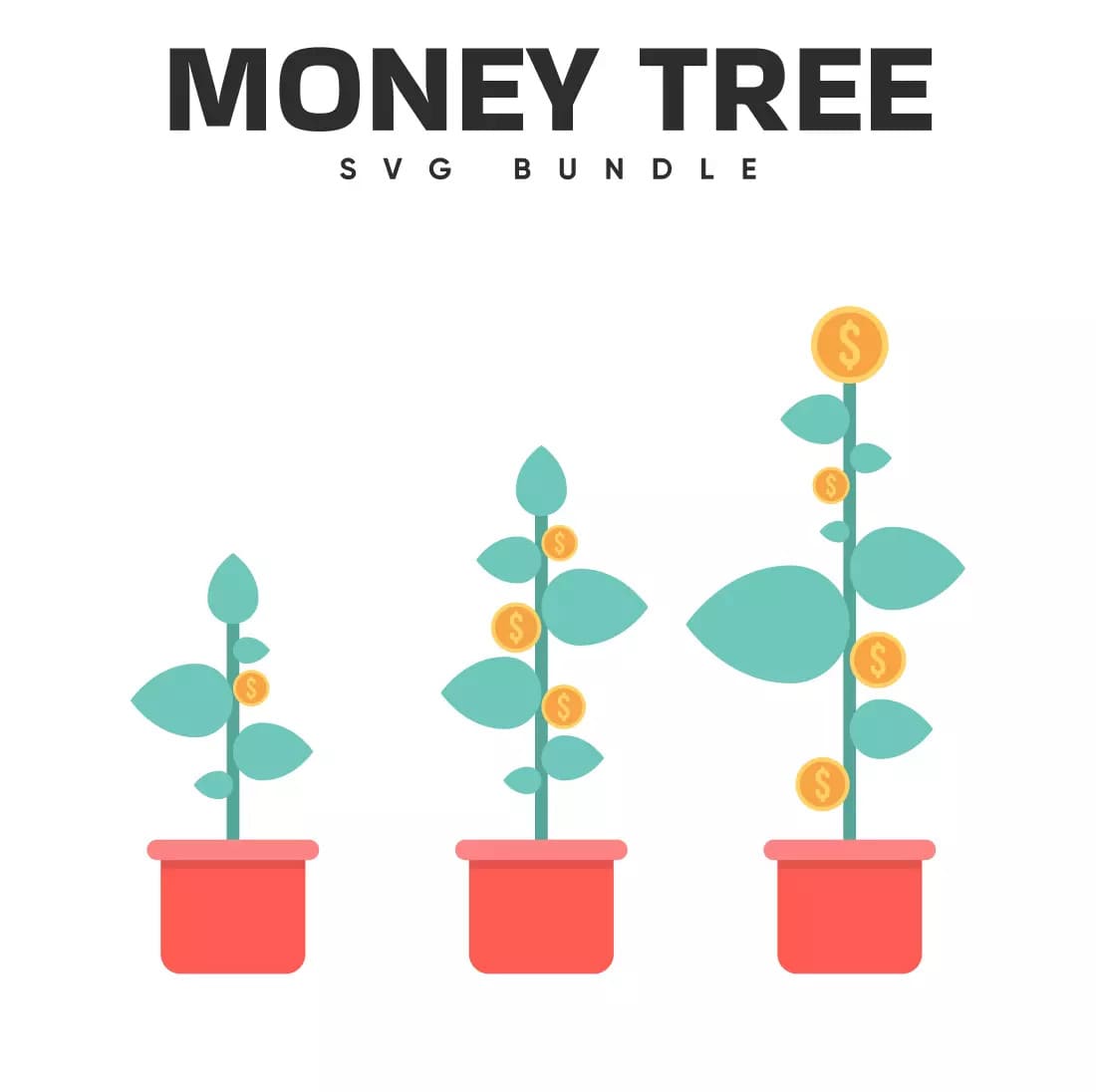Money Tree SVG Bundle Preview.