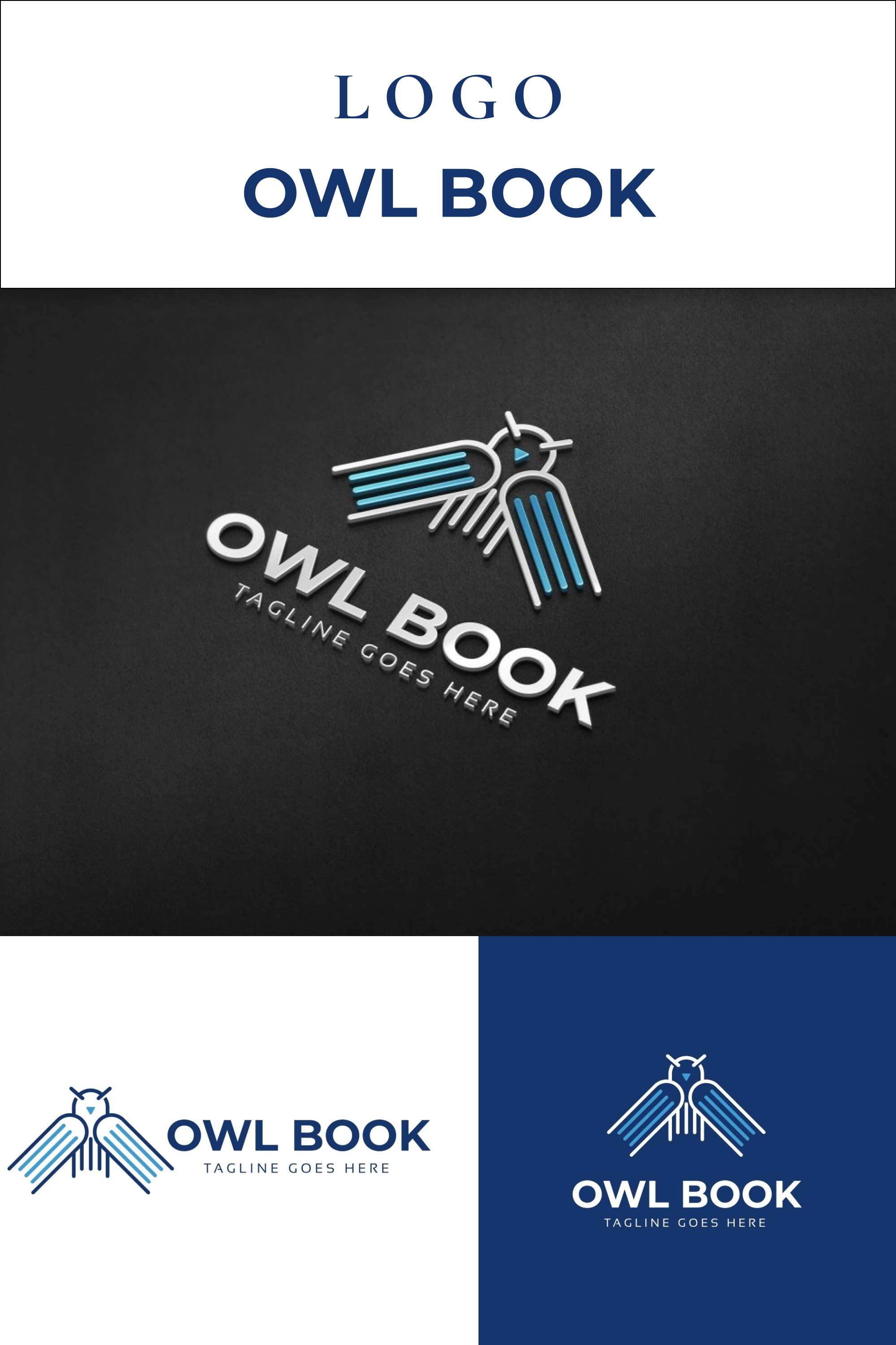 Owl book logo of pinterest.