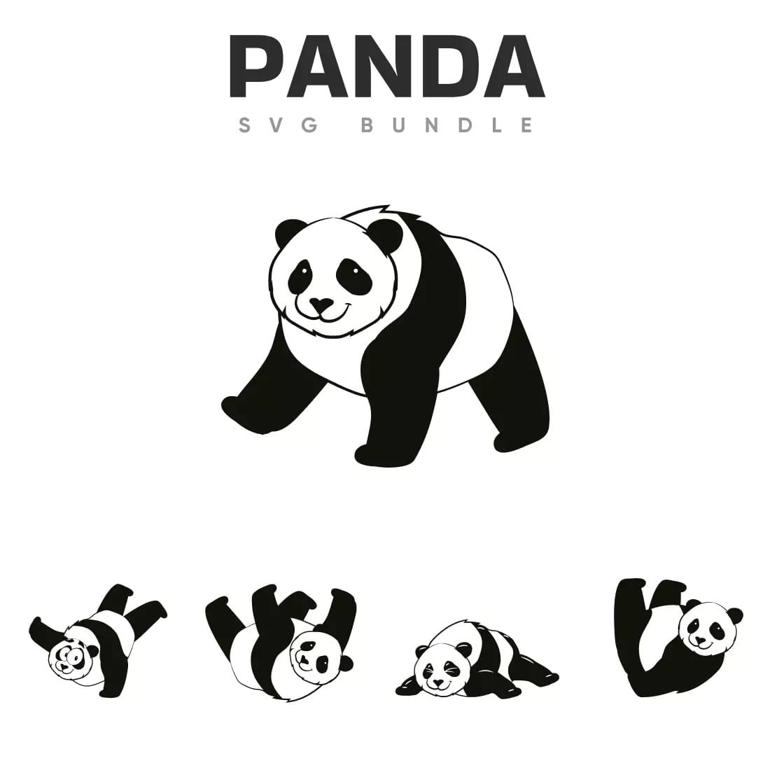 Panda svg bundle.