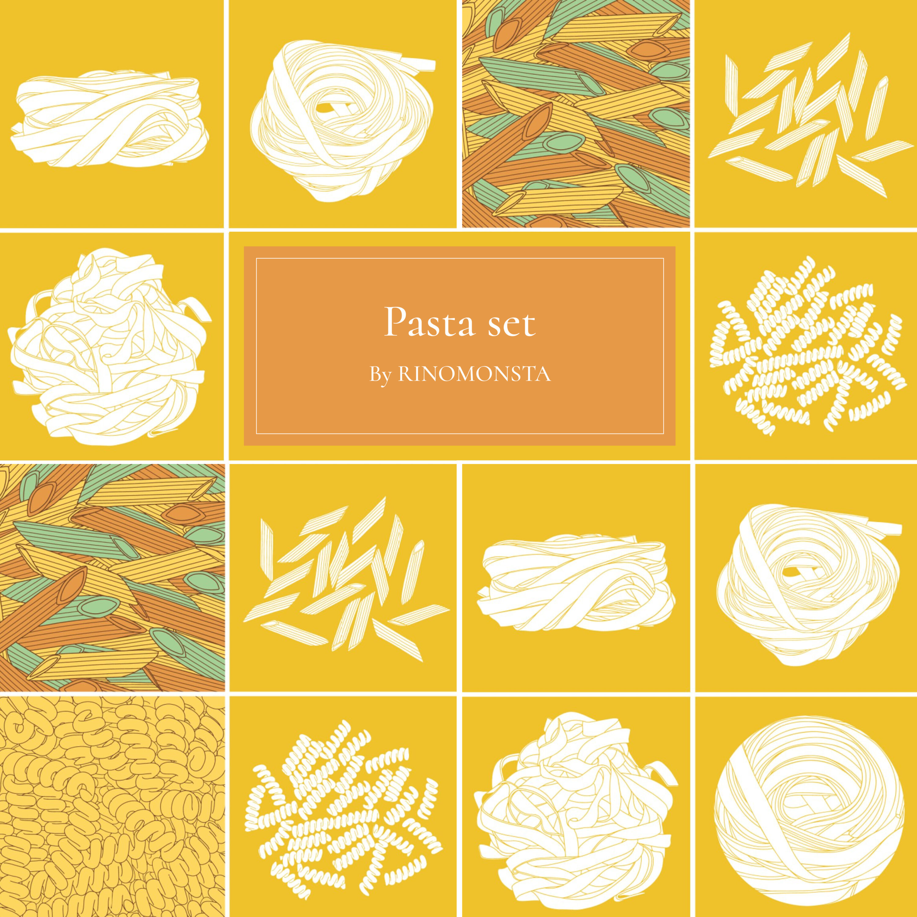Prints of pasta set.
