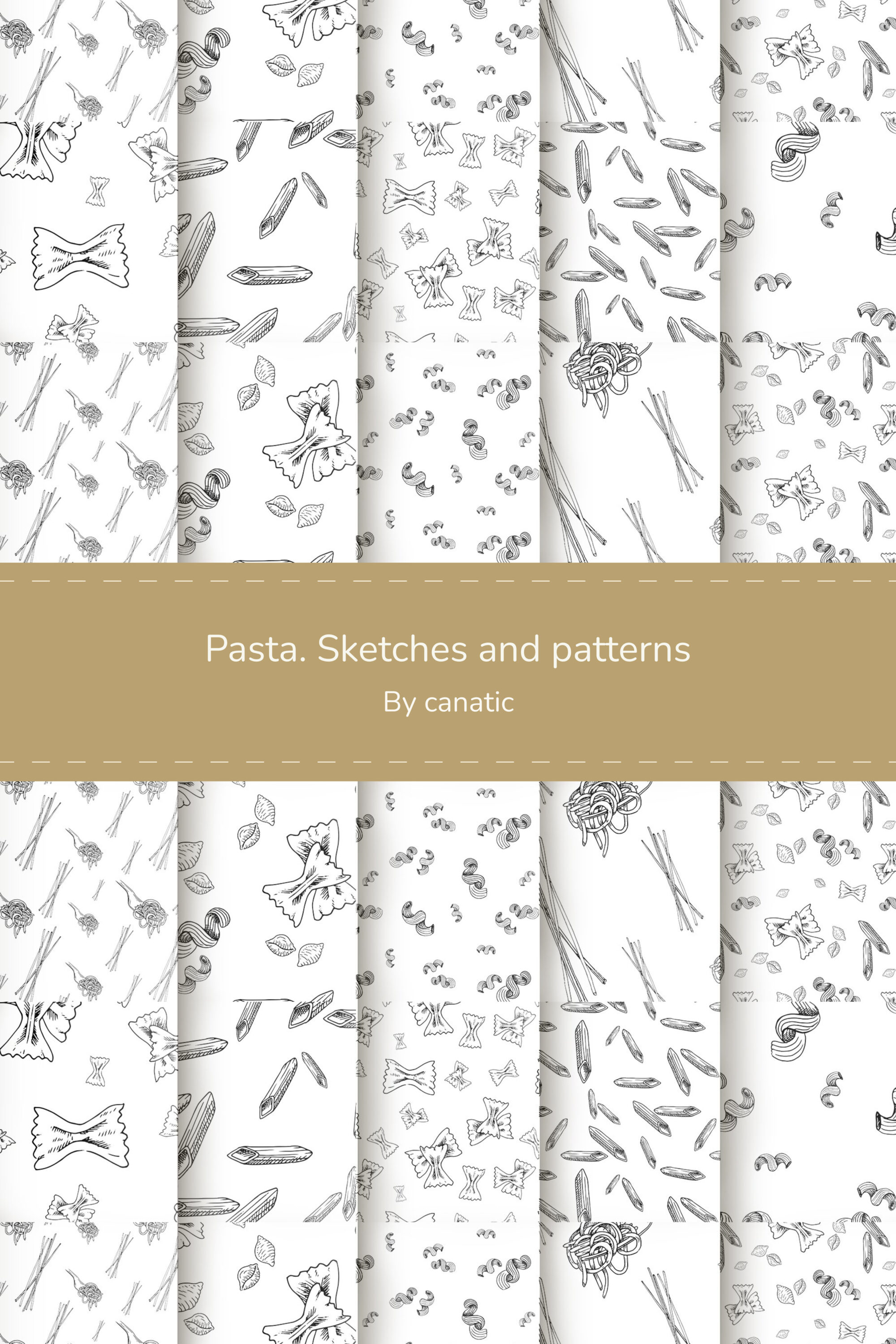 Pasta. sketches and patterns.