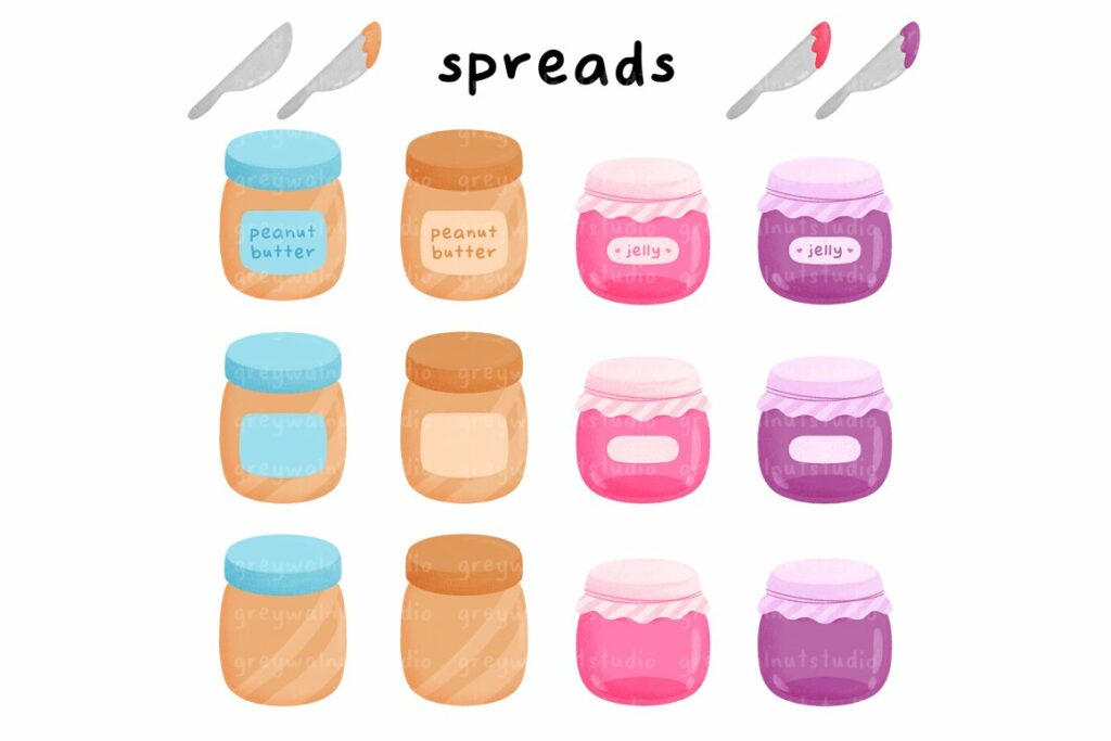 Peanut Butter And Jelly Clipart – MasterBundles